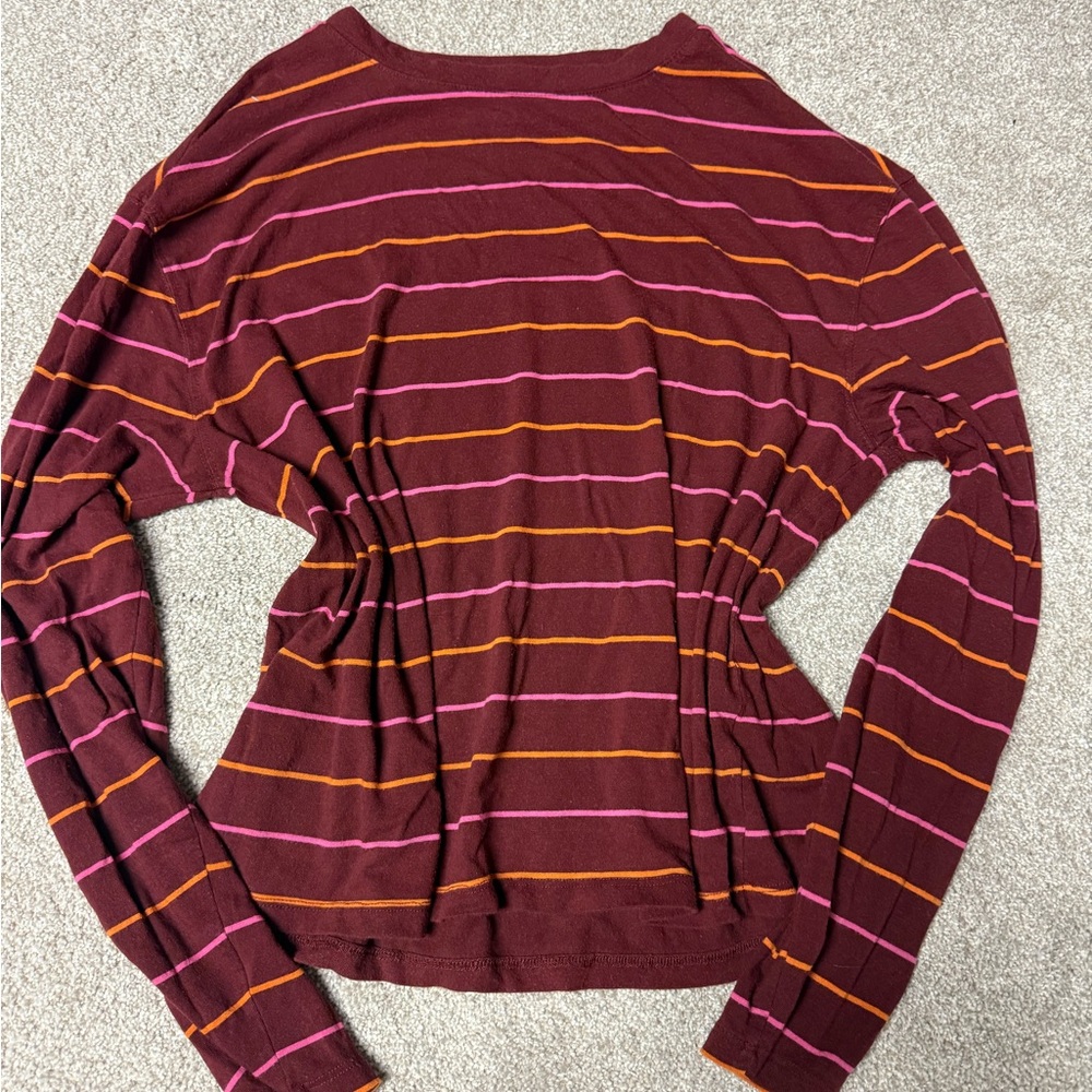 Wild Fable Red and Gold Fitted Hoodie